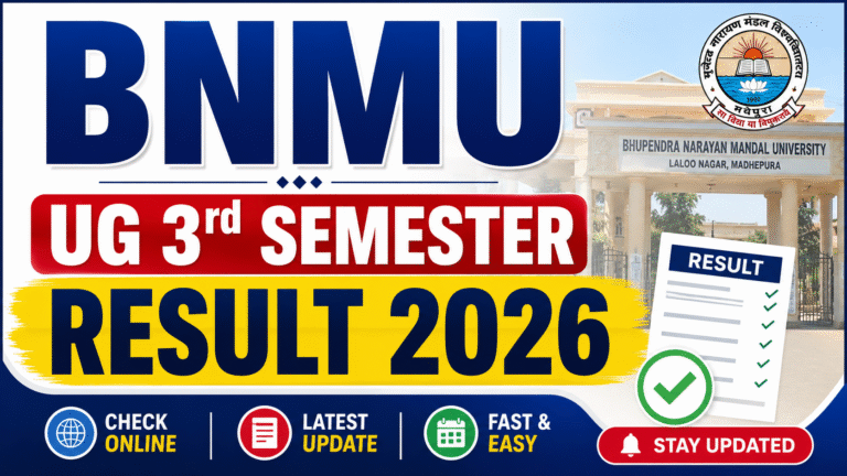 BNMU UG 3rd Semester Result 2026