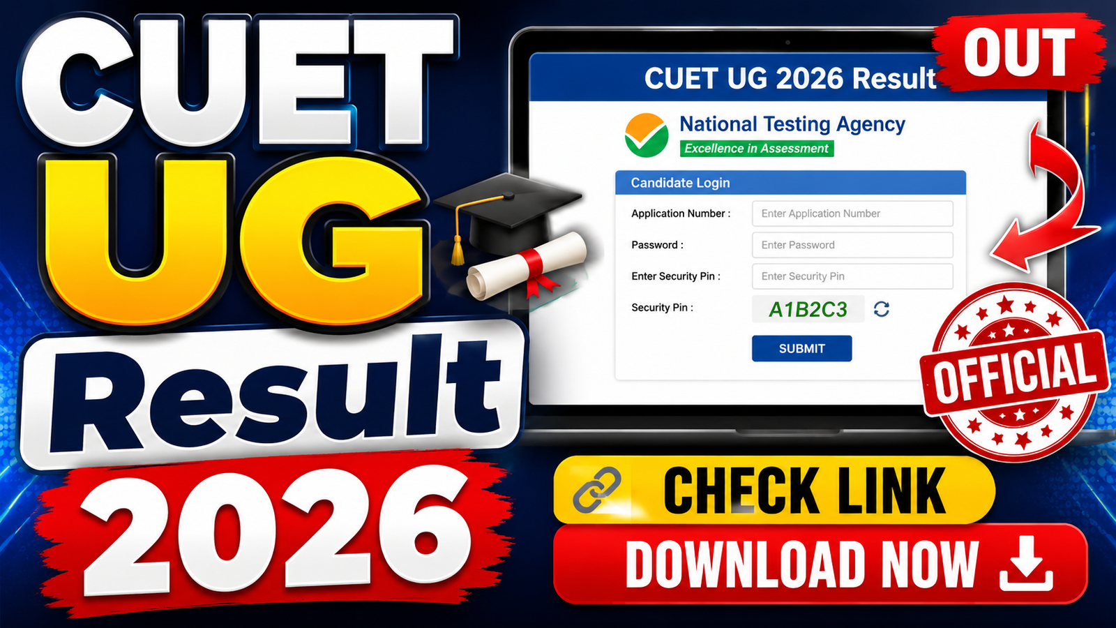 CUET UG Result 2026 : परिणाम और स्कोर कार्ड जल्द होगा जारी