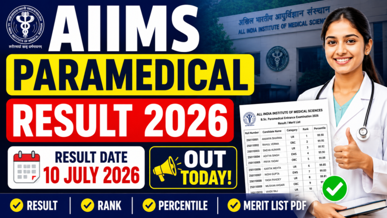 AIIMS Paramedical Result 2026